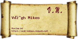 Végh Mikes névjegykártya