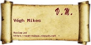 Végh Mikes névjegykártya